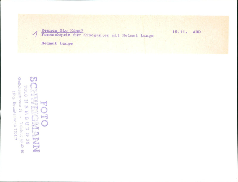 YOU KNOW CINEMA FILM TELL ABOUT YOUR - Vintage Photograph