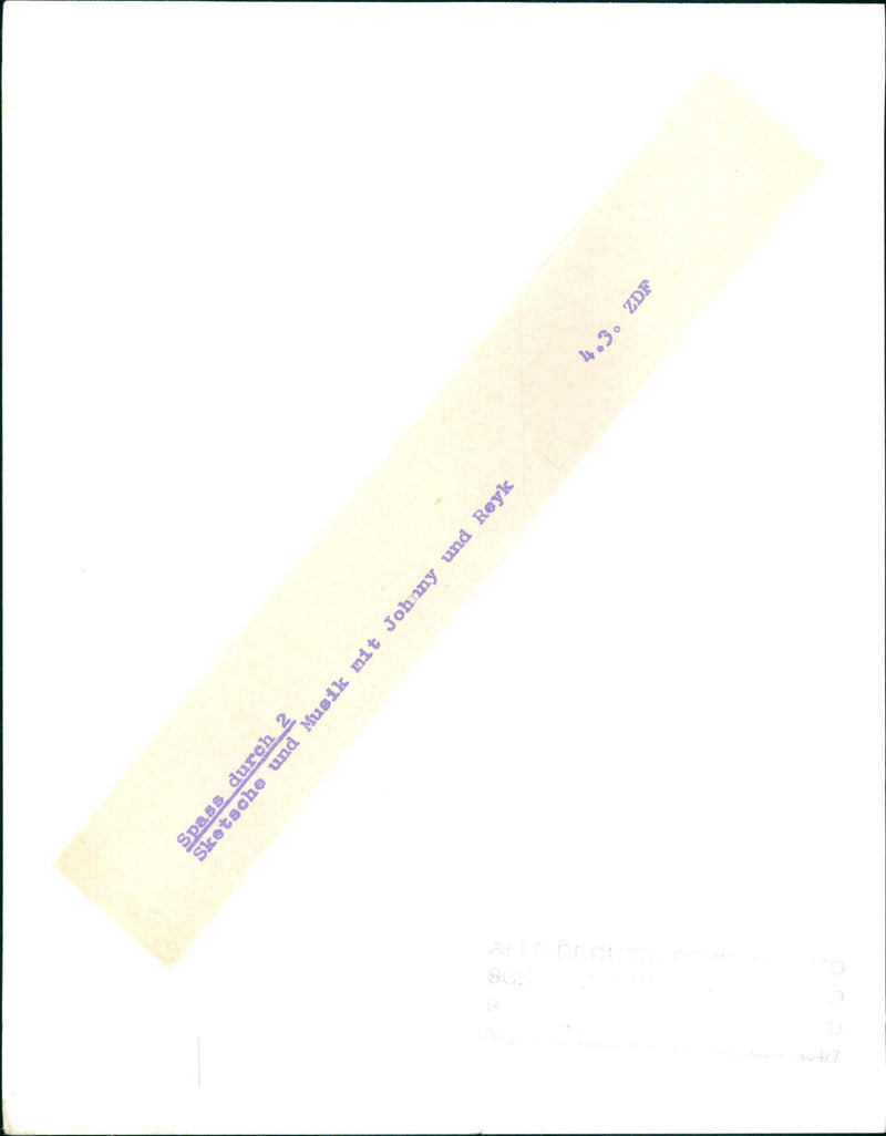 FUN THROUGH SKETCHES AND MUSIC NIT JOHNY REYK - Vintage Photograph