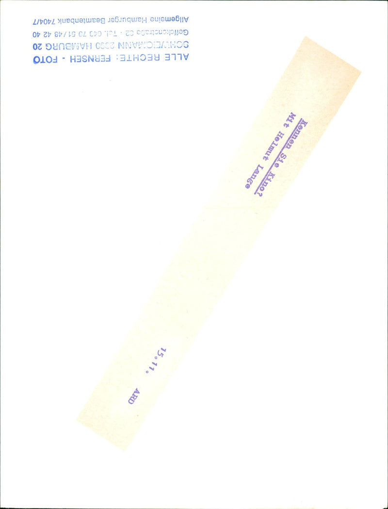 YOU KNOW CINEMA HELMUT LANGE ARD FILM - Vintage Photograph