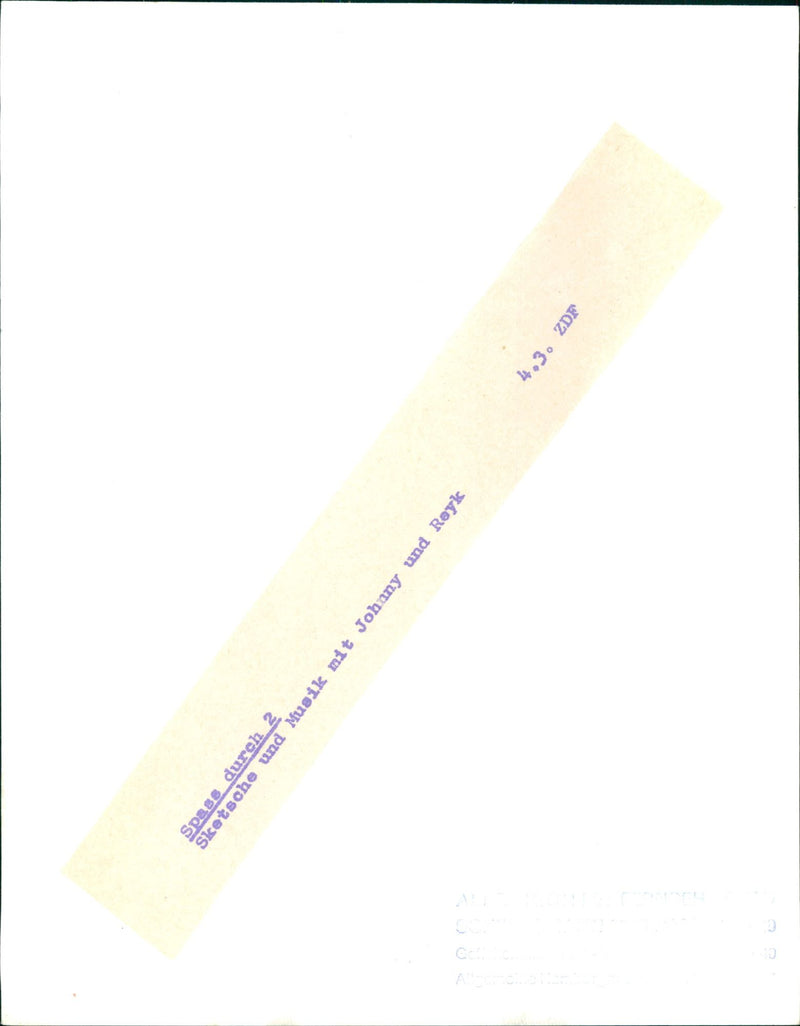 FUN THROUGH SKETCHES AND MUSIC JOHANY REYK OFFICIAL - Vintage Photograph