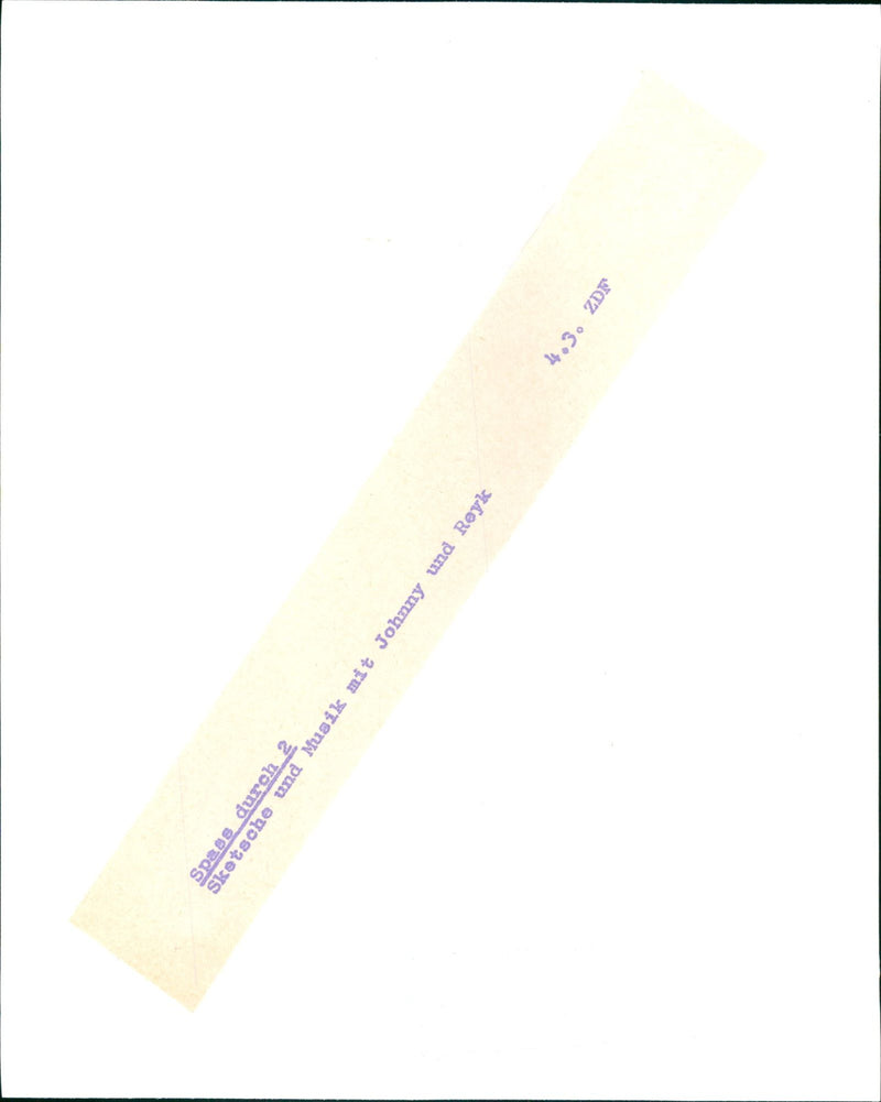 FUN THROUGH SKETCHES AND MUSIC JOHNNY REYK - Vintage Photograph