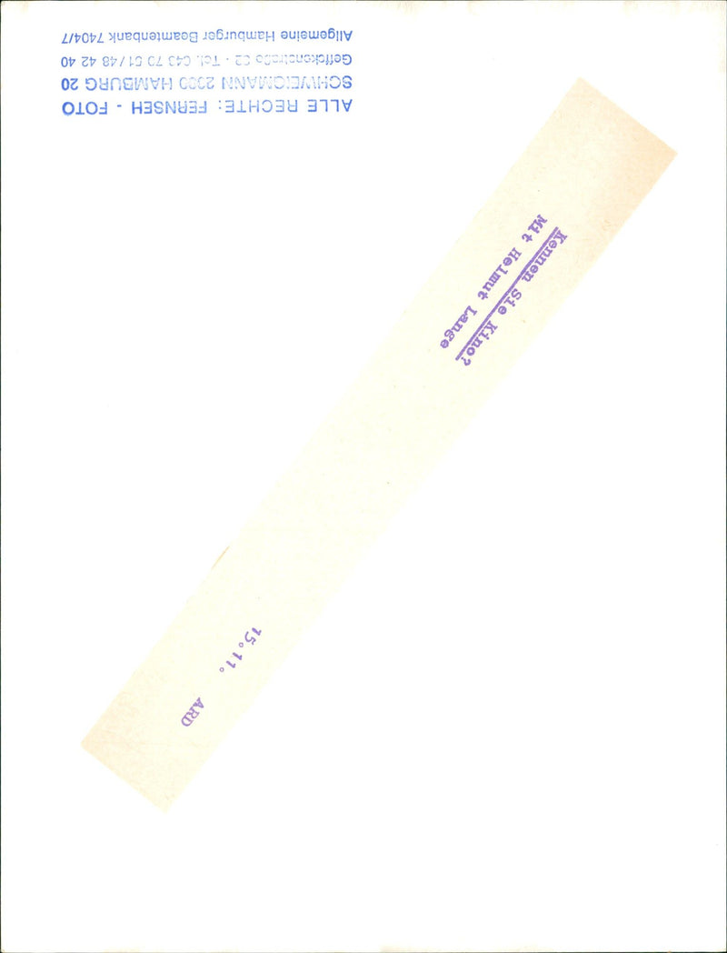 YOU KNOW CINEMA HELMUT LANGE ARD FILM - Vintage Photograph