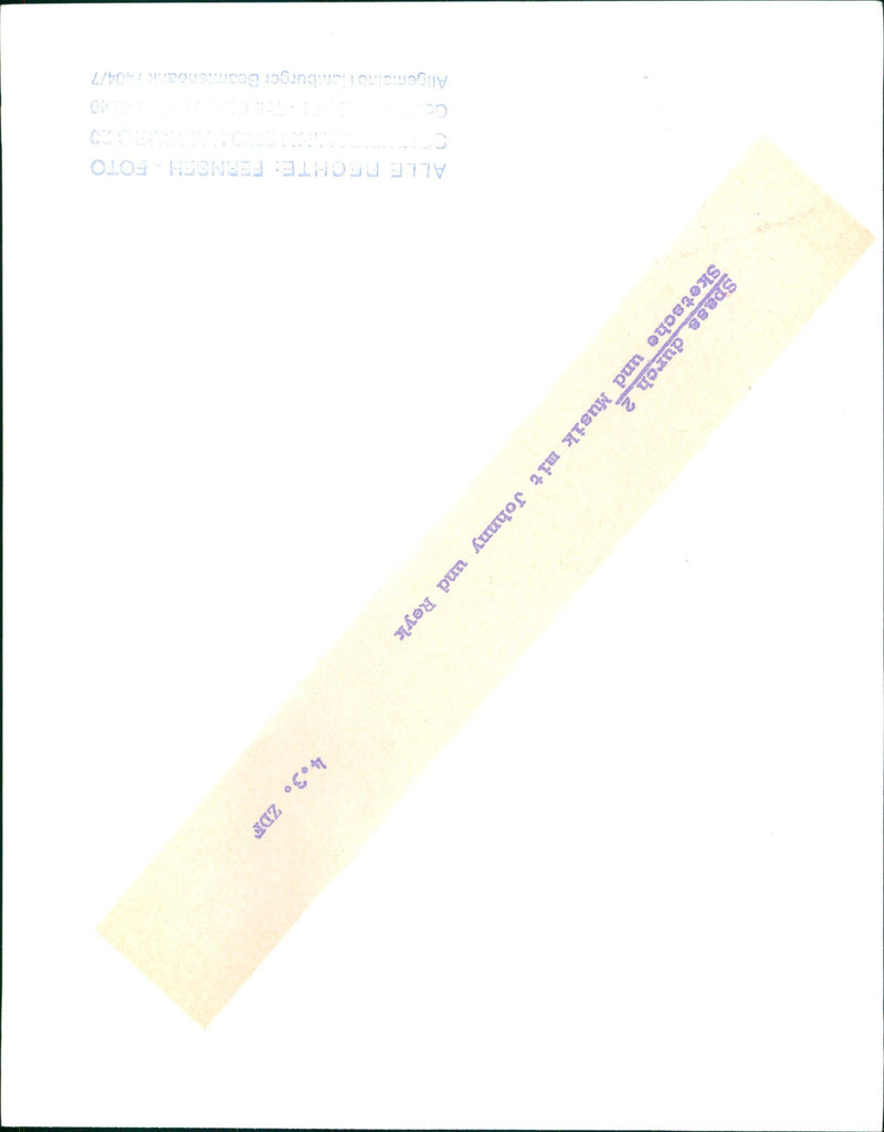 ZDE CESCHE AND MUSIC JOHNNY REY ALL RIGHTS TELEVISION PHOTO - Vintage Photograph