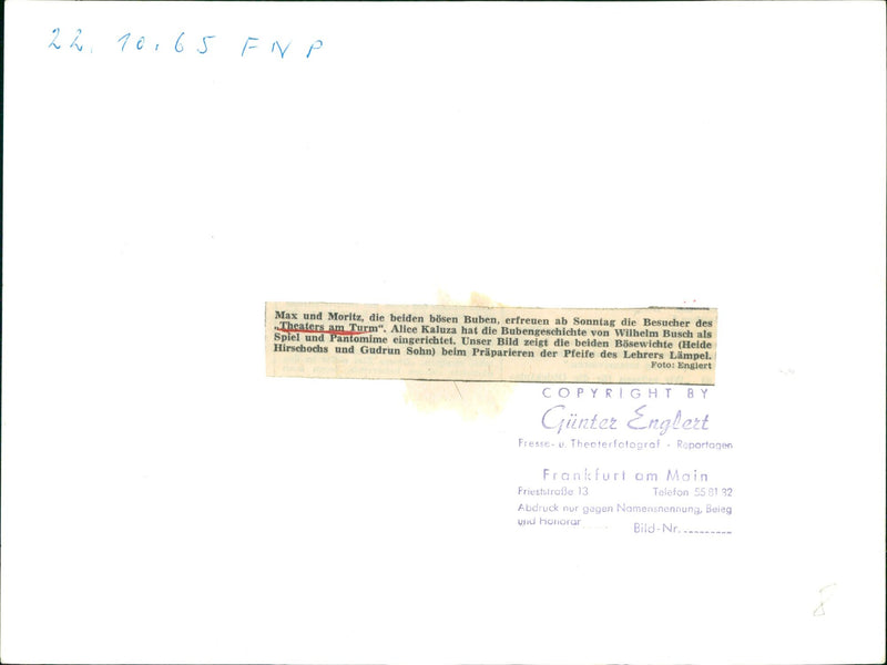 Children's and youth theater at the tower - Vintage Photograph