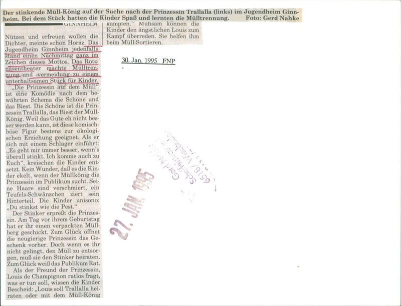 1995 Jugendheim Ginnheim - Vintage Photograph