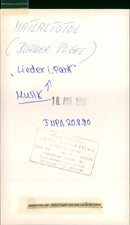 1990 SUMMERIME MAICAL TOTOL SUAUER VOGEL LIEDER PARK MUSIC FUPIS - Vintage Photograph