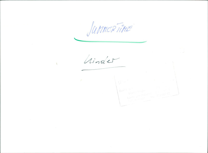 SUONER TITE MINDER SUMMERIME BRAZILIAN FILM BASED - Vintage Photograph