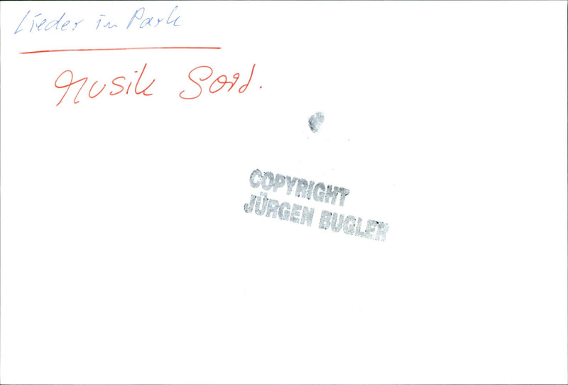 SUMMERIME SONGS PARLE MUSIC SOID ARE PROPERTY JURGEN BUGLE ALL - Vintage Photograph