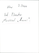 INTERNATIONAL KEBU READ THEATER MUSICAL ANNI HEATER - Vintage Photograph