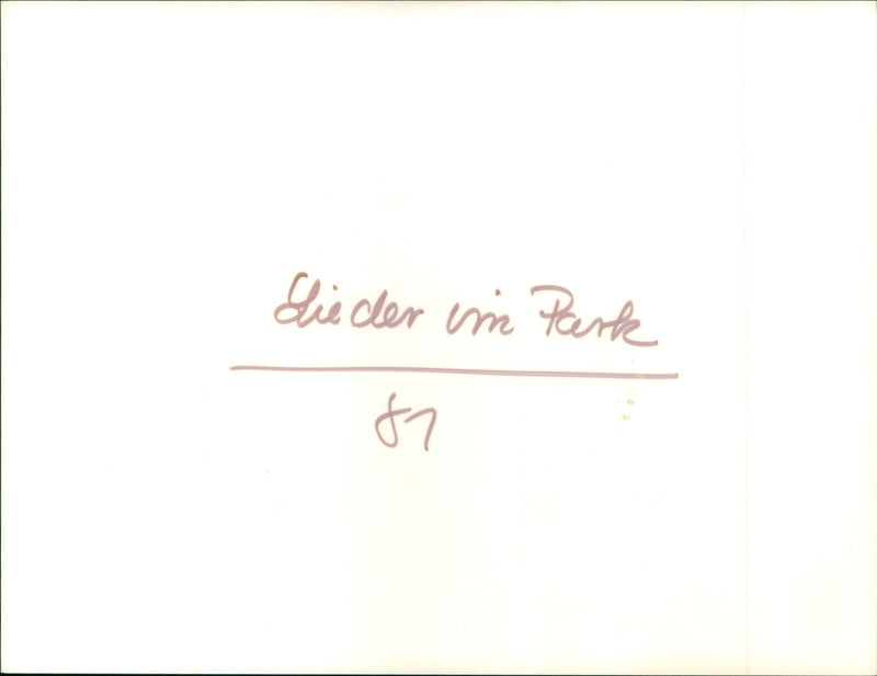 FRANCE SONGS PARK ERLAS ALBUM ERLA FRENCH SINGERSONGWRITER - Vintage Photograph