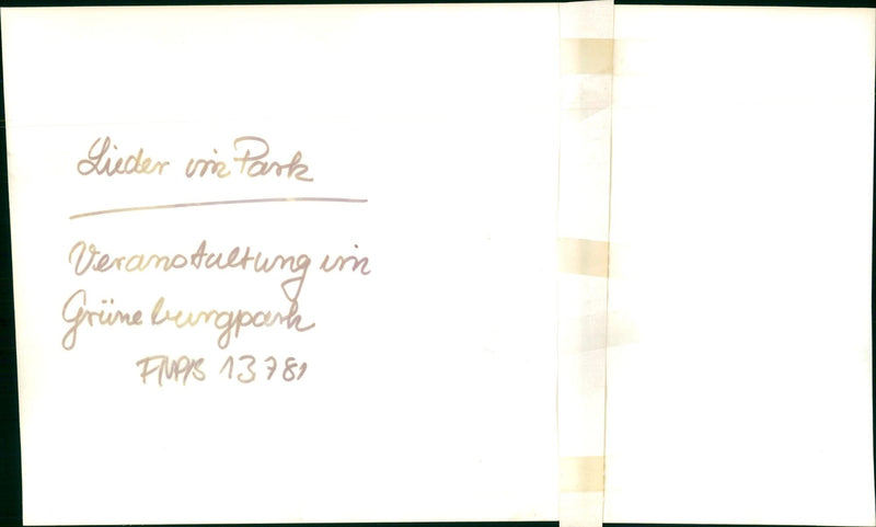 1989 songs in the park - Vintage Photograph