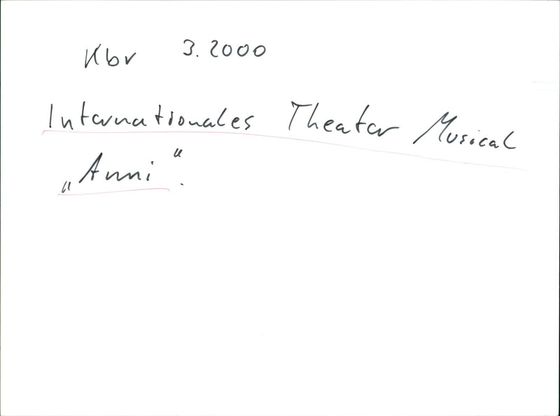 INTERNATIONAL TERNATIONAL THEATER MUSIC ANNI HEAT - Vintage Photograph