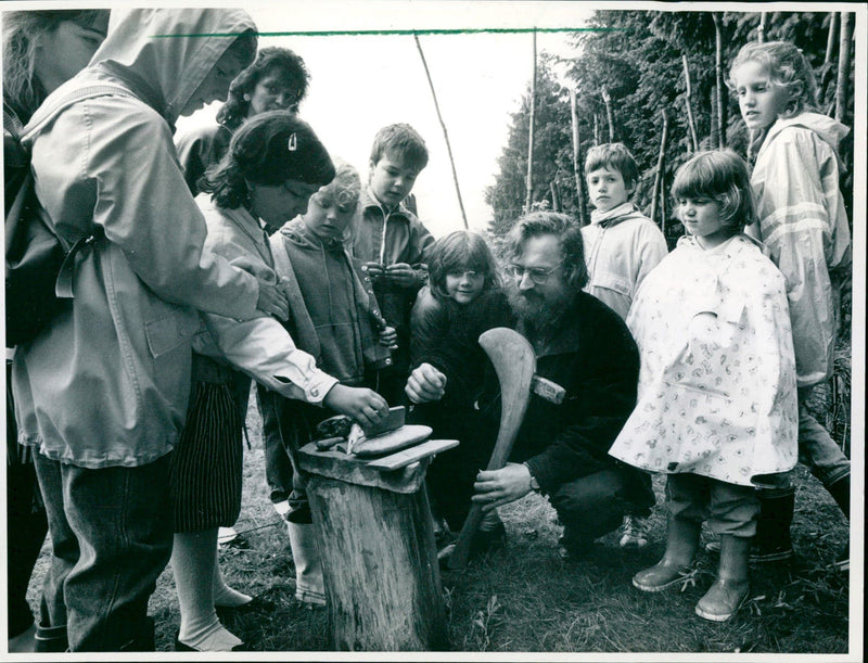 1989 TREE ENVIRONMENT STONE AGE NATURE SCHOOL FILM PETER - Vintage Photograph