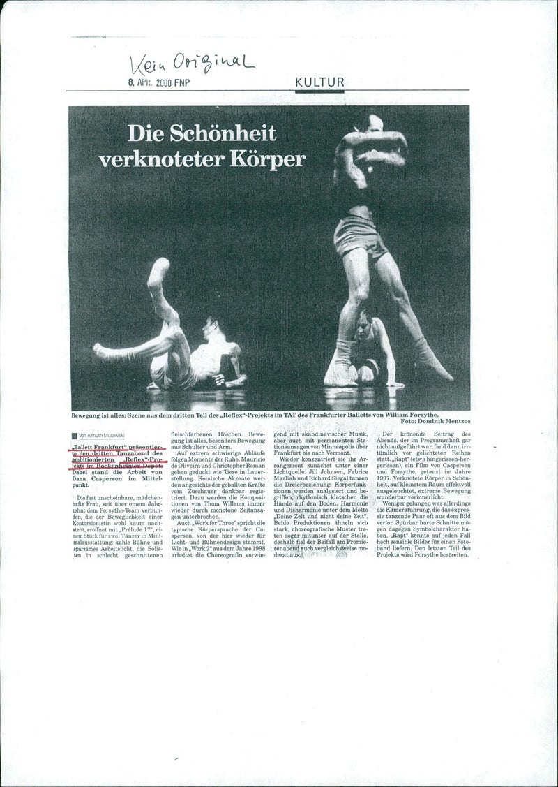 1997 THEATER BUHR STUCKE GENTLEMANSHIP OPEN WILLIAM BAND FILM - Vintage Photograph