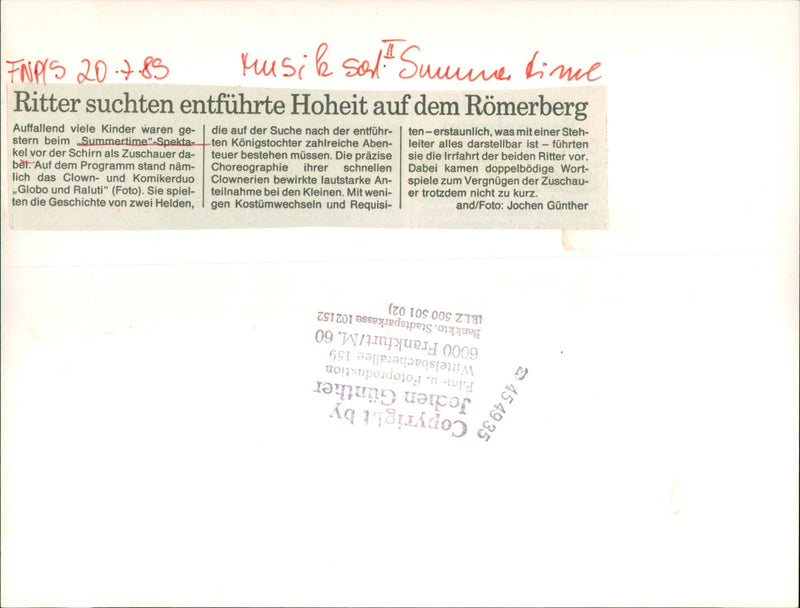 MMERTIN PARK MUSIC SOLO SUMMA TENE UCHTEN EFFLUENT HIGHNES - Vintage Photograph