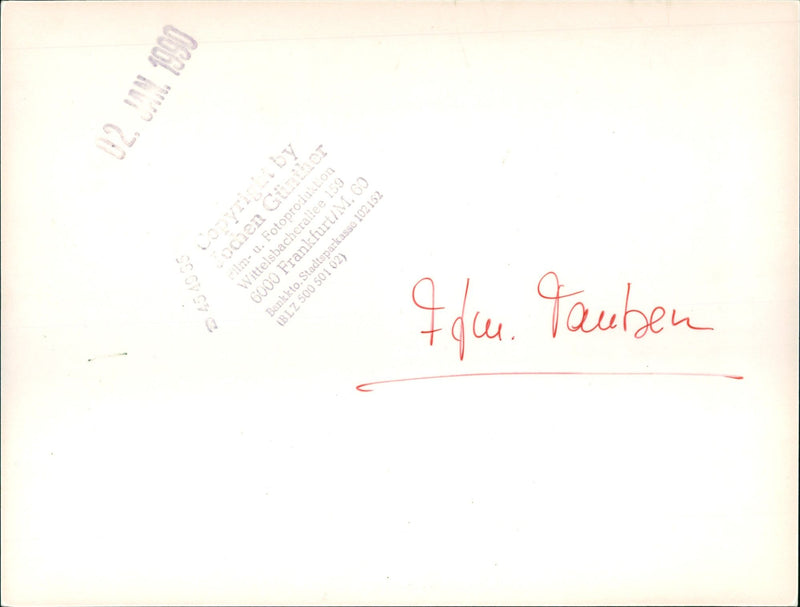 1990 MILK JOCHEN GEMIKERS COPYRIGLIBY MOST FAMOUS FILMS ALL FILM - Vintage Photograph