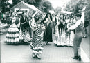 1993 Flamenco dancers of the Spanish parents' association - Vintage Photograph