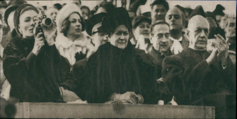 OLYMPIC WINTER GAMES GRENOBLE EMPRESS FARAH DIBA FILMED ARRI - Vintage Photograph