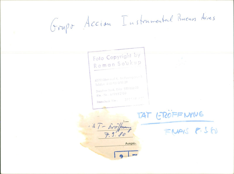 1980 THEATER EVENTS DANCE THEATER PANTOMIME SINGING GRUPO ACCION INSTRUMENTA FILM - Vintage Photograph