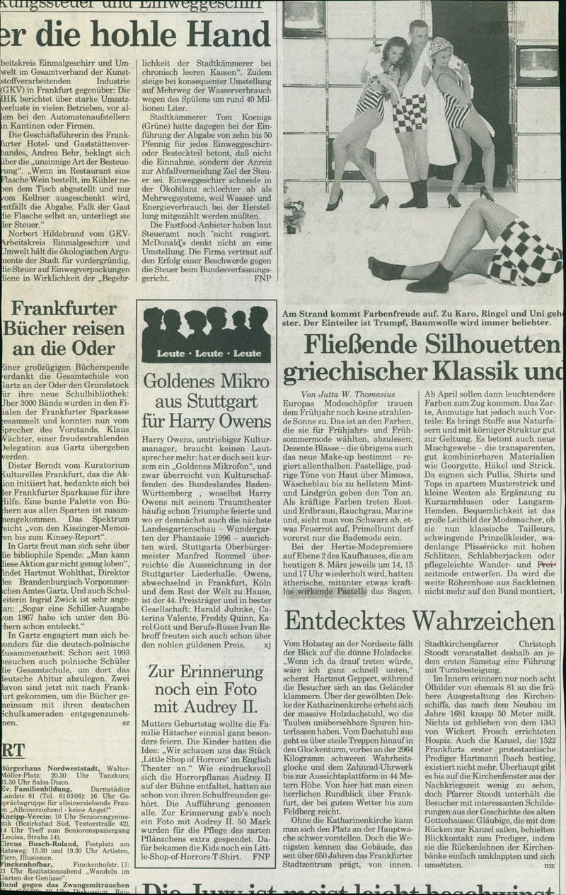 1996 THEATER OPERA BOHEME FRANCOIS ARAIZAS LYRICAL WERNER SCHURING POET ENGLISH - Vintage Photograph