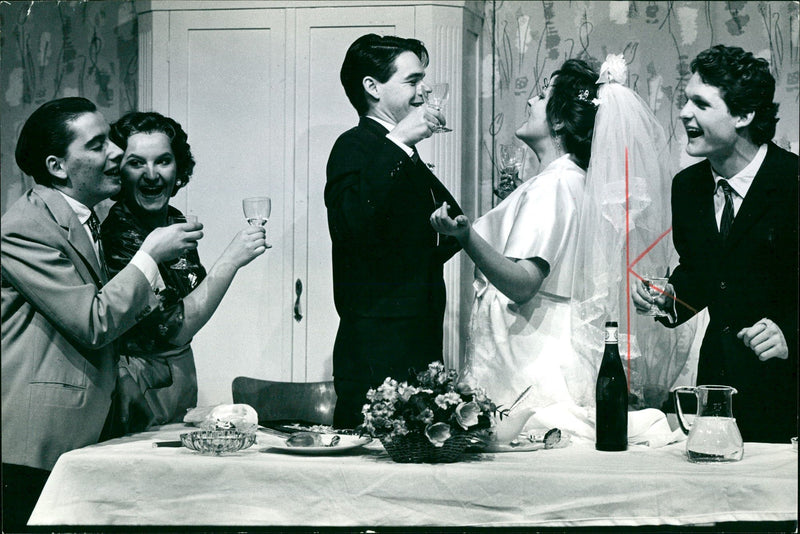 1985 feature film "Scene from Brecht's petty bourgeois wedding" - Vintage Photograph