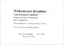 1996 PIECES OF THE FOLK THEATER FRANKFURT WEISSEN ROSSL SINGSPIEL WITH MUSIC PREMIERE - Vintage Photograph