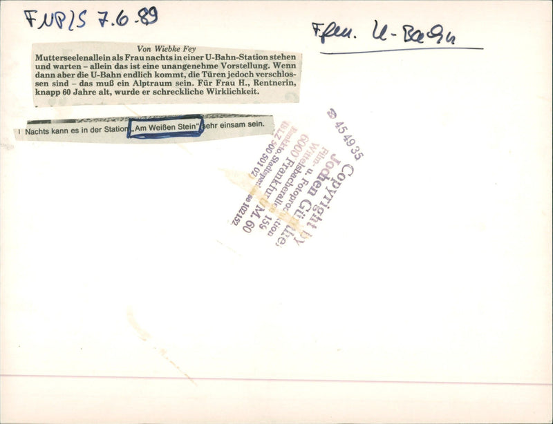 1989 BAHN HOFE VERSCH LIFTS COMMUNITY RAILWAY STATIONS FILM - Vintage Photograph