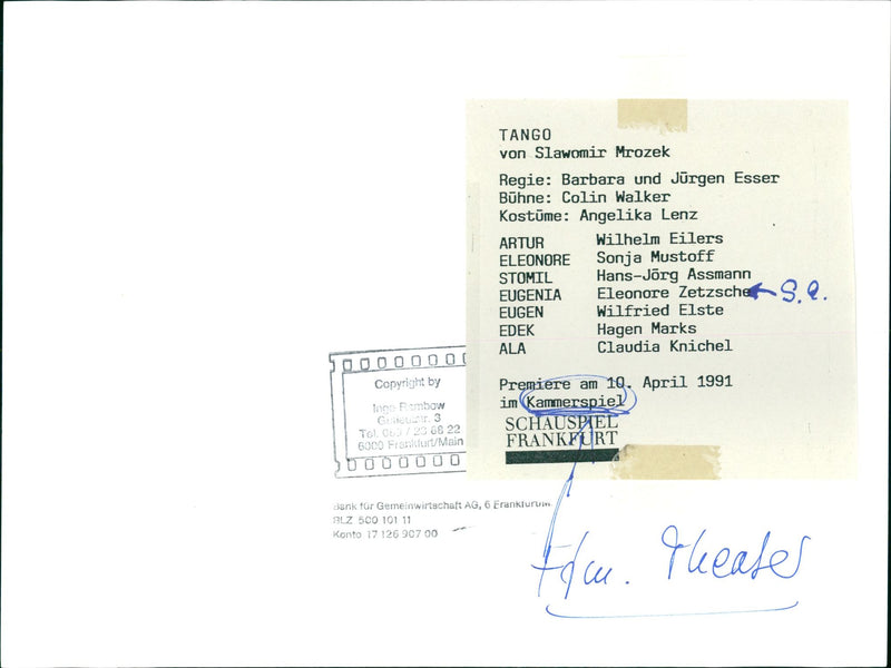 1991 URBAN UOOOOOOOOOO PREMIERED CAMEL GAME ACTING CLAUDIA - Vintage Photograph