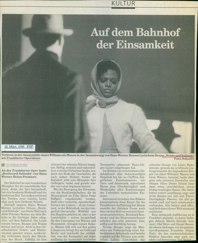 1998 THEATER OPERAS FLAMENCO HAS SOMETHING PREMIERE FILM PETER - Vintage Photograph