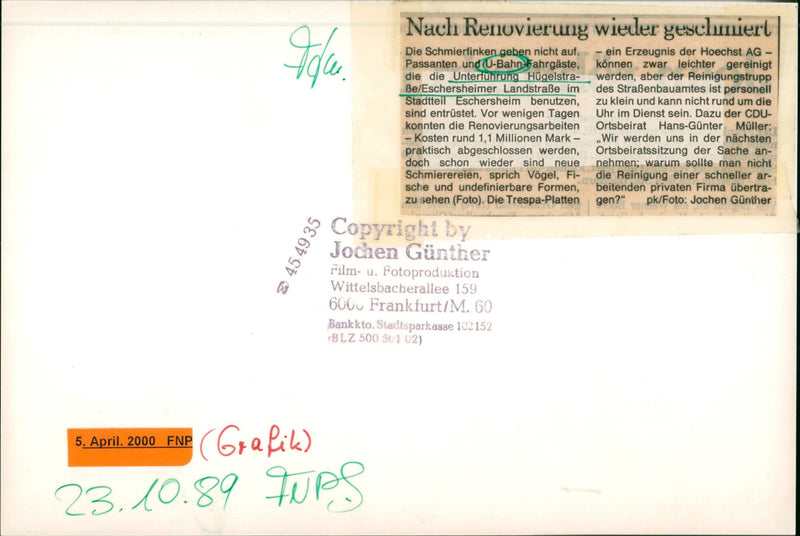 1989 BAHN HOFE VERSCH LIFTS COMMUNITY RAILWAY STATIONS RAIL FILM - Vintage Photograph