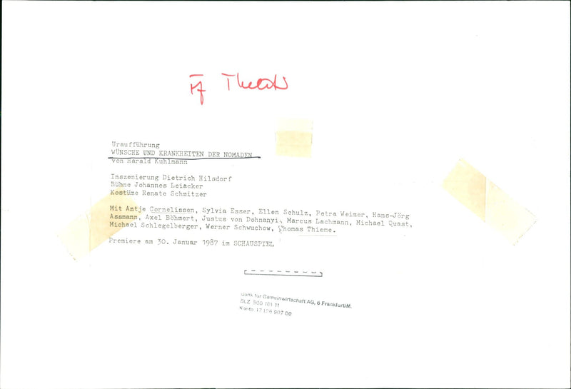 1987 URBAN STITCHES ACTING SUNKTUR PREMIERE MICHAEL - Vintage Photograph