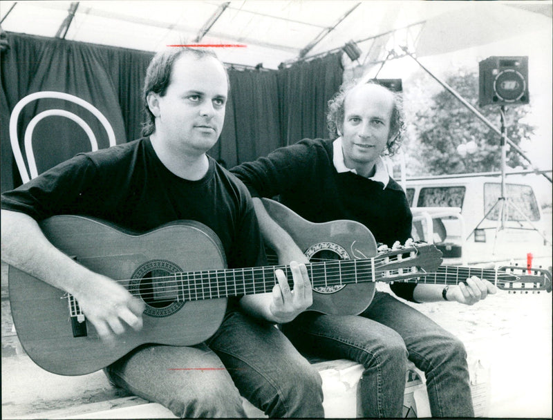 1990 Berlin - street musicians - Vintage Photograph