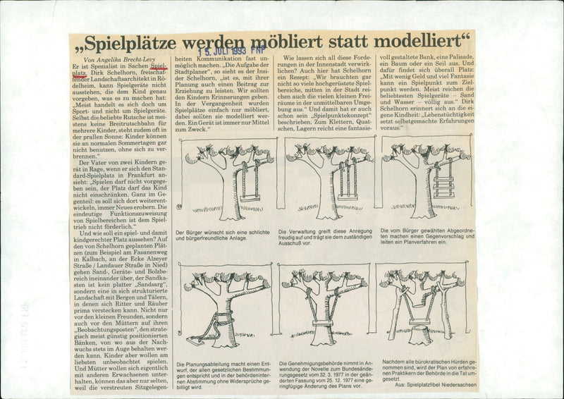 1977 PLAYGROUNDS ARE MOLLIFIED INSTEAD MODELED LOUIS YAVRU - Vintage Photograph