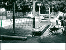 1992 FLEM REMODELING PLAYGROUND MERIANPLATZ ALMOST FINISHED TUP - Vintage Photograph