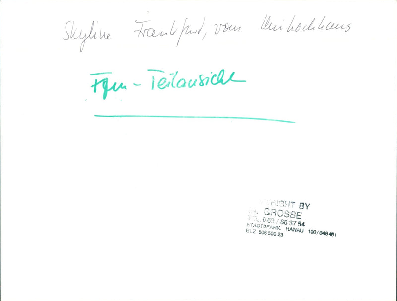 VIEWS CITIES FRANKFURT GERMANY FEATURED FILM SHOT - Vintage Photograph