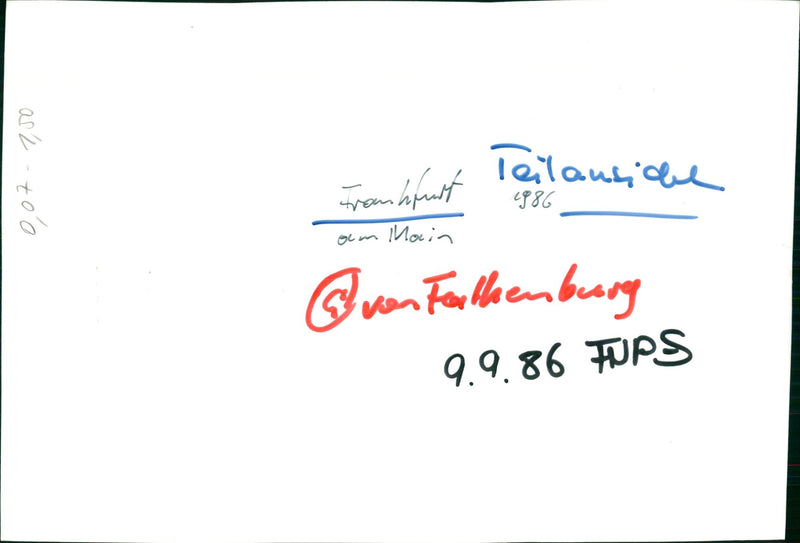 1986 VIEWS CITIES FROMHFURT AND FALKENBURG WERE FEATURED FILM - Vintage Photograph