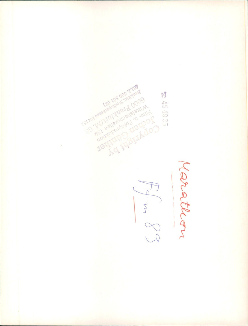 MARATHON FFM JCCHEN GUNTHER FILM PHOTO PRODUCTION WITTELSBACHE - Vintage Photograph