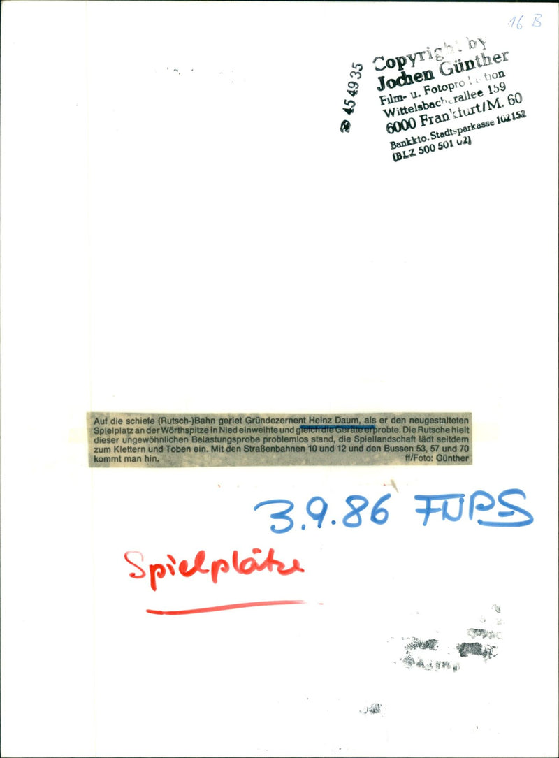 1986 NIELPLATZE CROOKED SLIP TRACK FELL GROUND CERNA FILM - Vintage Photograph