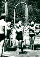 POOL HOUSES CAN MADE UIHEN ISSUE SIGNATURE IMAG - Vintage Photograph