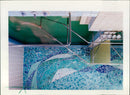 1994 SWIMMING TADT MITTE HOTELS HELPS HOTEL JURGEN PAST FILM - Vintage Photograph