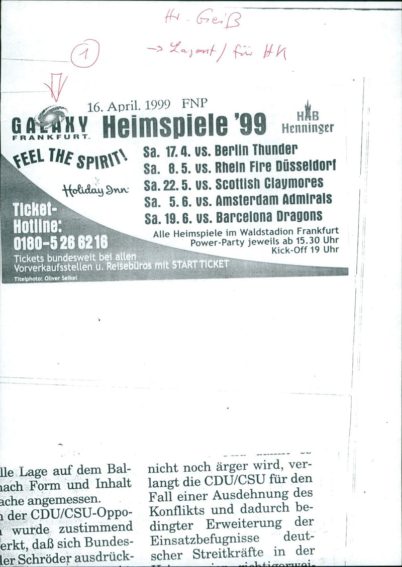 1992 FRANKFURT ALL HOME GAMES WALDSTADION POWE PARIS FILM - Vintage Photograph