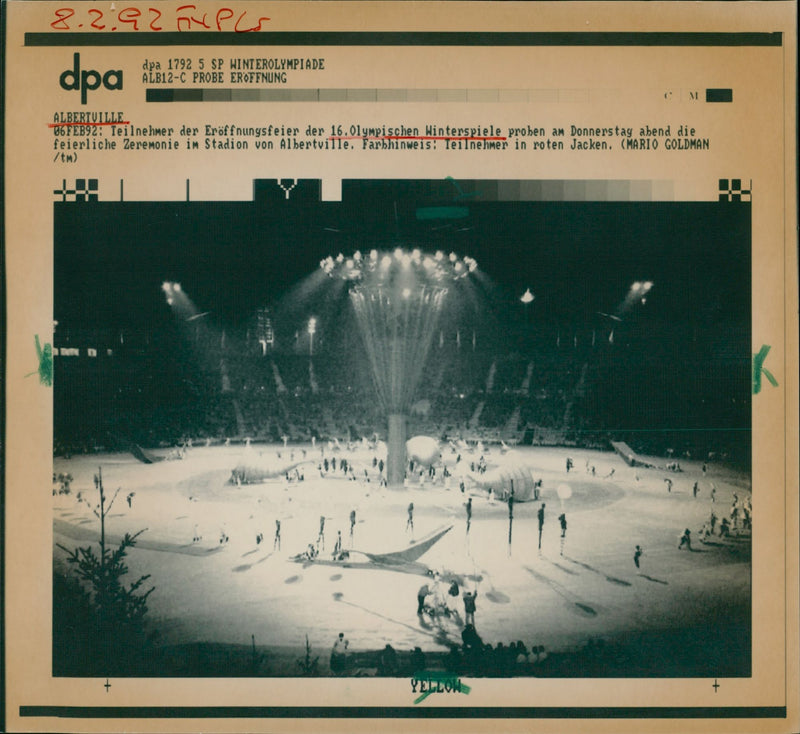 ALBERTVILLE SFEIER ANIMAL OPENING CEREMONY LYMPIC WINTER GAMES - Vintage Photograph