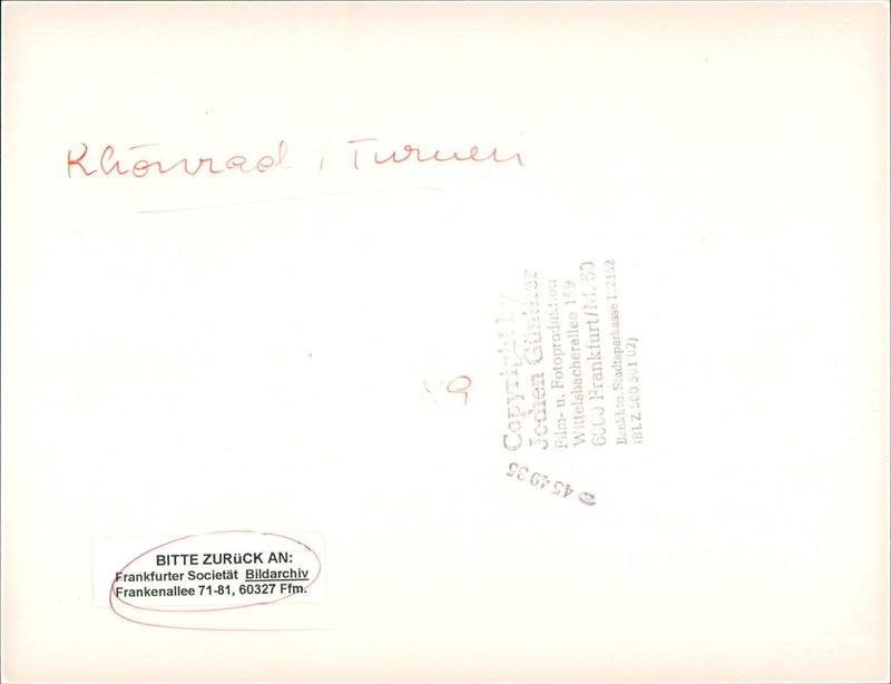 GERATE WRAD WHEEL INVENTED SCHONAU PLACE BAYE RIC RHON FILM - Vintage Photograph