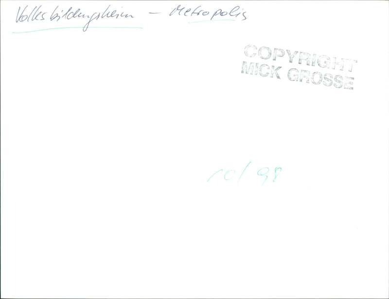 EDUCATIONAL UNIVERSITY SCHOOL MINOS ALA IETROPOLIS PREMIERES FILMPALAST - Vintage Photograph