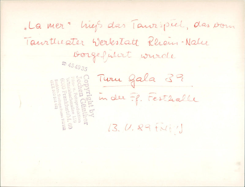 1989 TURNING SALA FEST LAS NEOCH MER HIGS THE FILM - Vintage Photograph