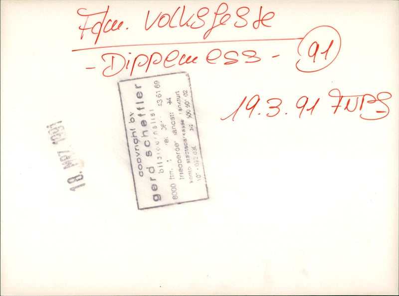 1926 SOLID MEASUREMENT FALE KOMTO STAATSPARKASSE ANKFURT DIPPEC - Vintage Photograph