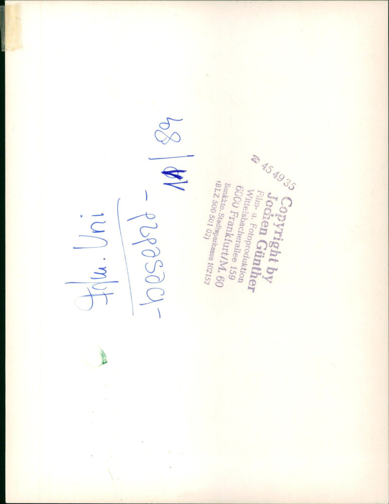 EVERY GUNTHER FILM PRODUCTION WITTELSBACHERALLEE FRANKFURT BANKKTO - Vintage Photograph