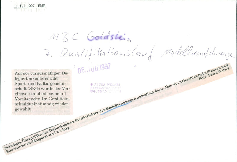 1997 ASSOCIATIONS MODELING ASSOCIATION RUN MODELLER - Vintage Photograph