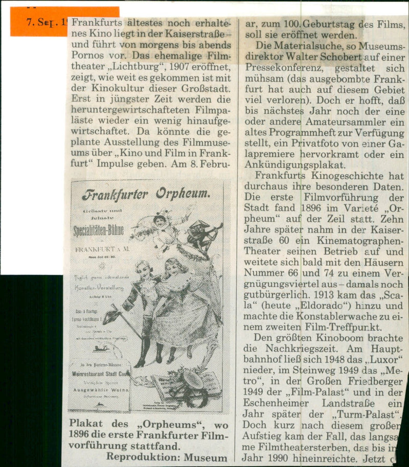 1907 VARIETY DIFFERENT FILM SCREENING TOOK PLACE VARIETE - Vintage Photograph