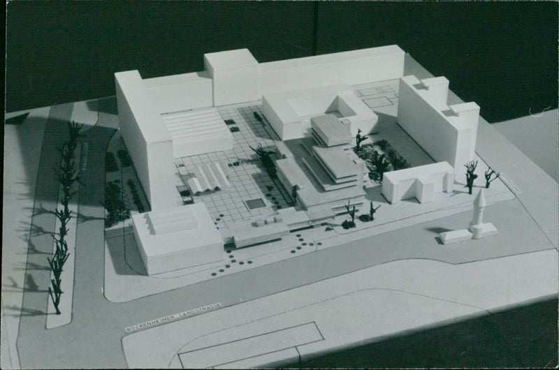 1972 UNIVERSITAT BONDS CANTEEN AND SOCIAL CENTER MODEL FRO - Vintage Photograph